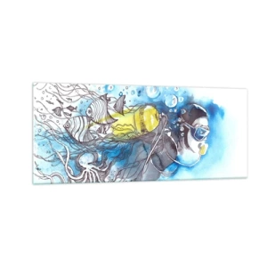 Obraz na szkle - Wielki błękit - 100x40 cm
