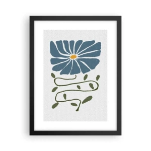 Plakat w czarnej ramie - Gałązką do kwiatu - 30x40 cm
