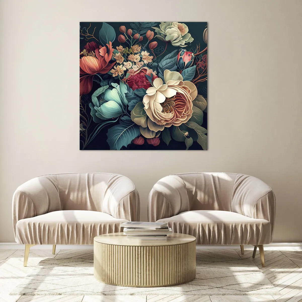 Obraz na szkle - XIX-wieczny czar - 70x70 cm