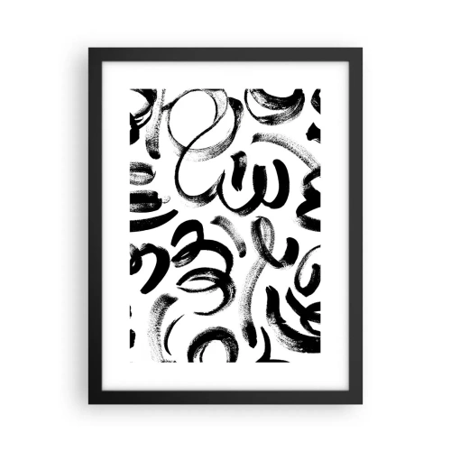 Plakat w czarnej ramie - Czarno na białym - 30x40 cm