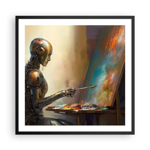 Plakat w czarnej ramie - Sztuka przyszłości - 60x60 cm