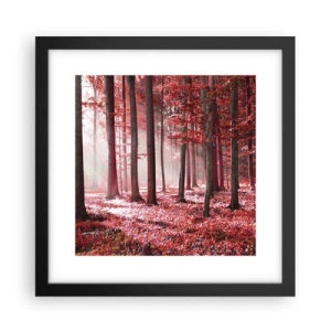 Plakat w czarnej ramie - Czerwony równie piękny - 30x30 cm