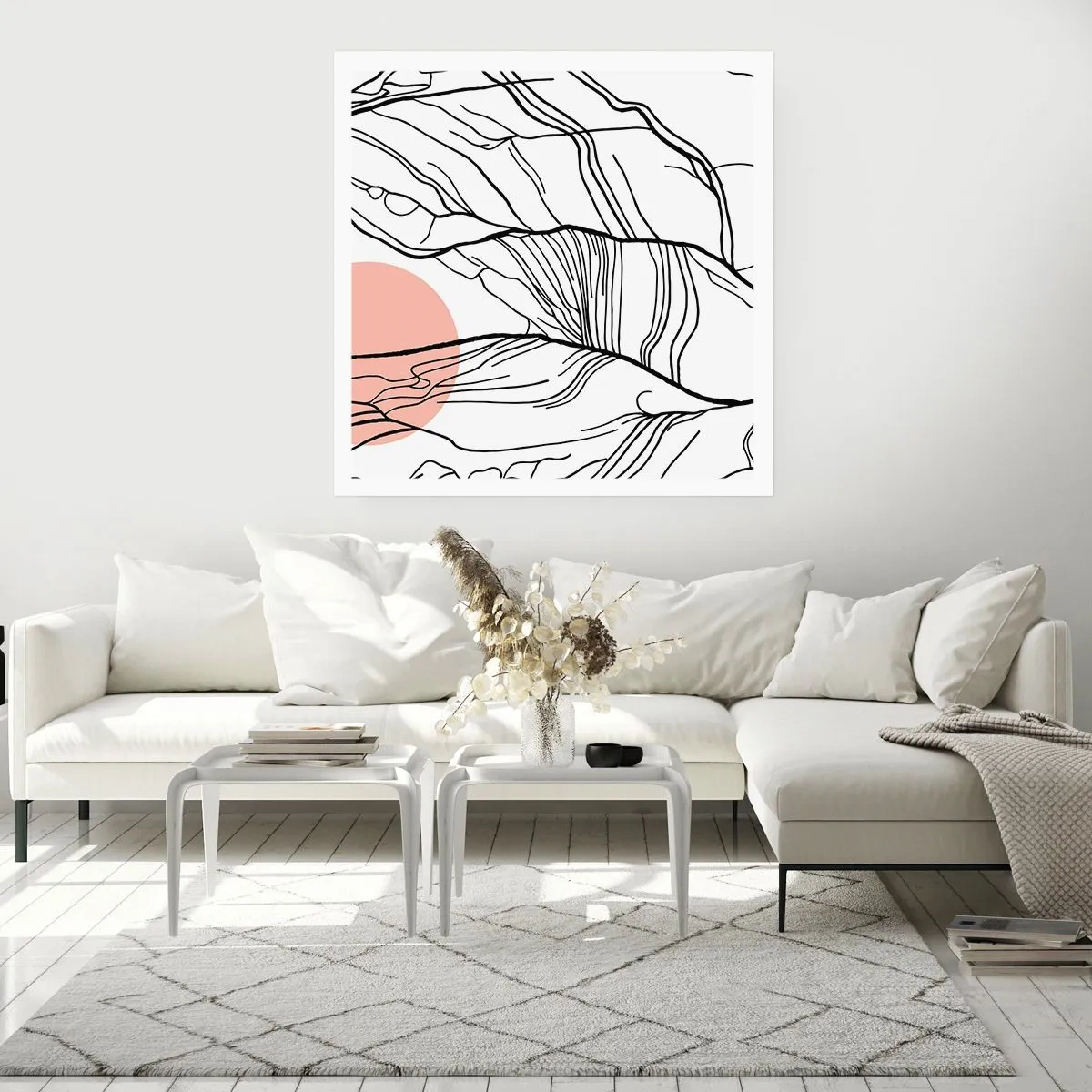 Plakat - W sieci gałązek - 40x40 cm