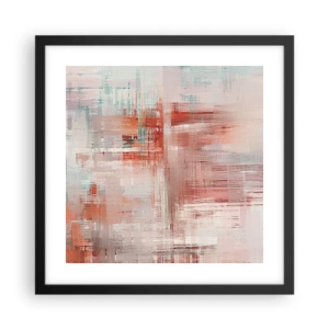 Plakat w czarnej ramie - Zamglone. Ale różowe - 40x40 cm