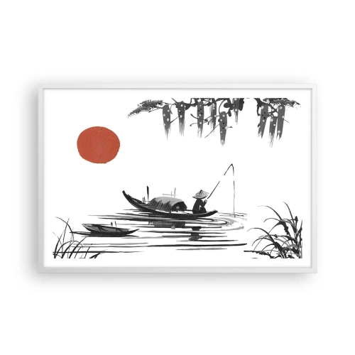 Plakat w białej ramie - Azjatyckie popołudnie - 91x61 cm