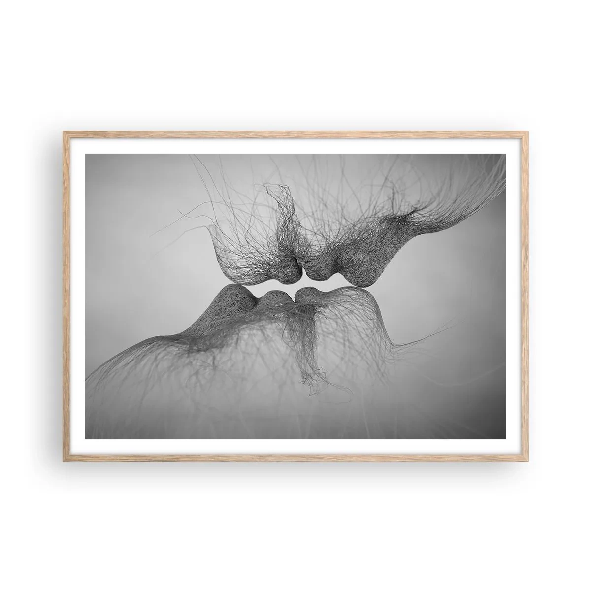 Plakat w ramie jasny dąb - Pocałunek wiatru - 100x70 cm