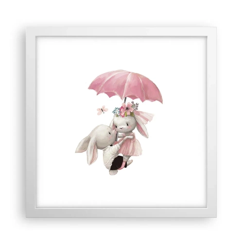 Plakat w białej ramie - To właśnie miłość - 30x30 cm