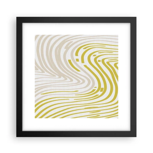 Plakat w czarnej ramie - Kompozycja z łagodnym ugięciem - 30x30 cm