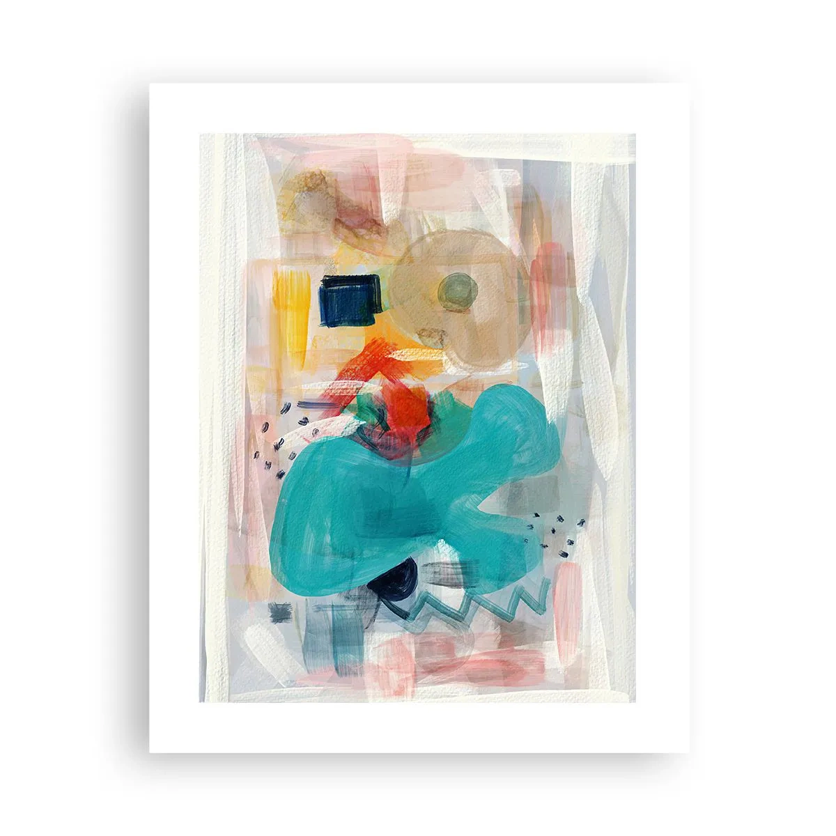 Plakat - Kolorowa gra - 40x50 cm