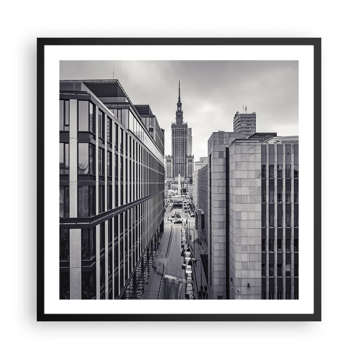 Plakat w czarnej ramie - Warszawska dolina - 60x60 cm