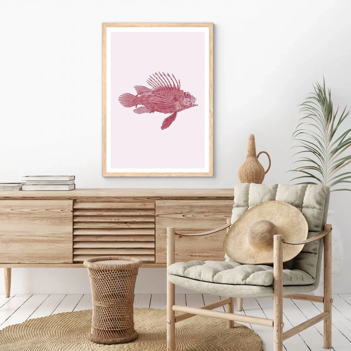 Plakat w ramie jasny dąb - Mieszkanka egzotycznych wód - 40x50 cm