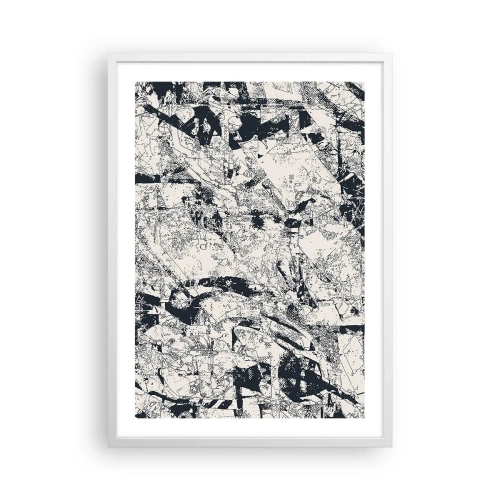 Plakat w białej ramie - Przenikanie przeciwieństw - 50x70 cm