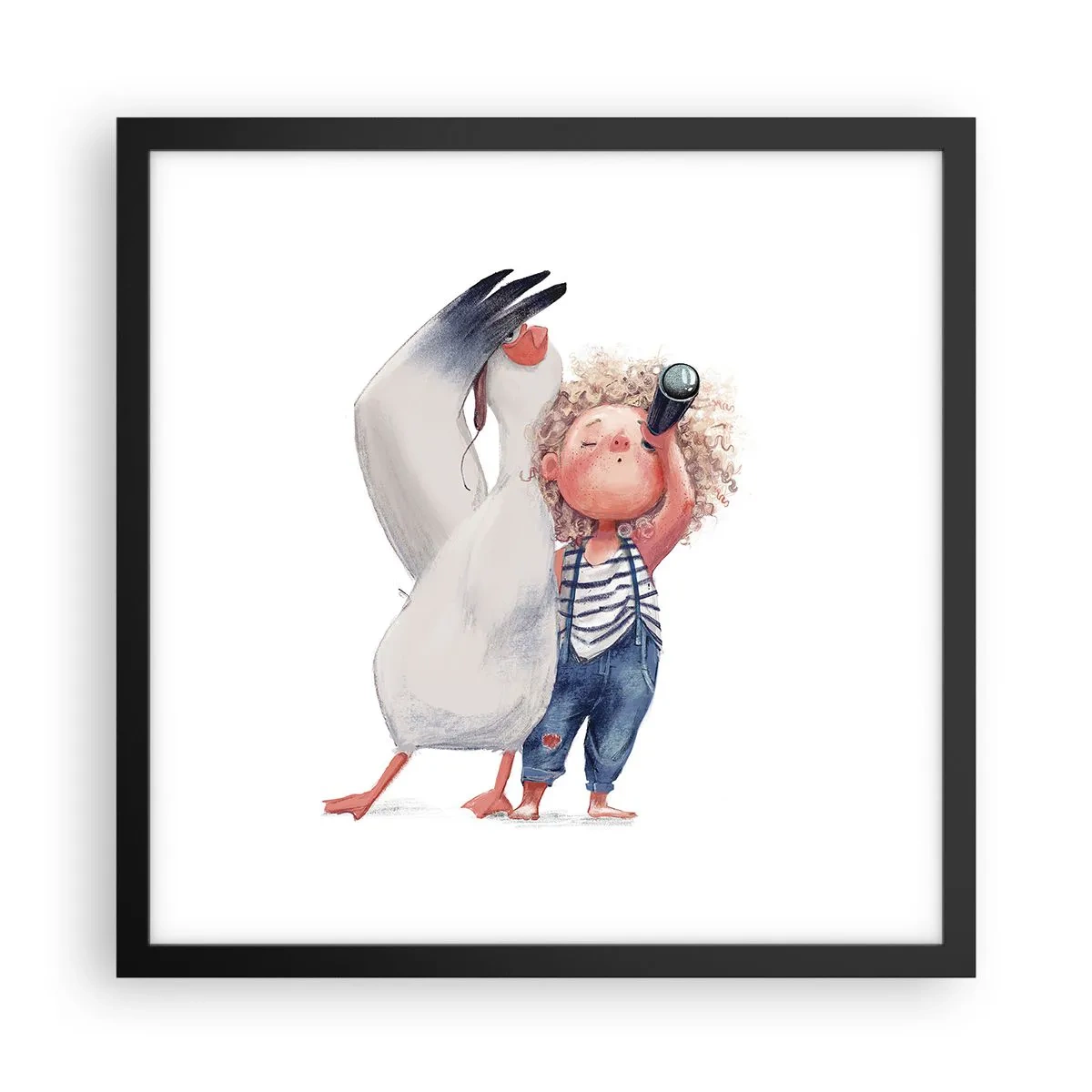 Plakat w czarnej ramie - Plan wielkiej podróży - 40x40 cm