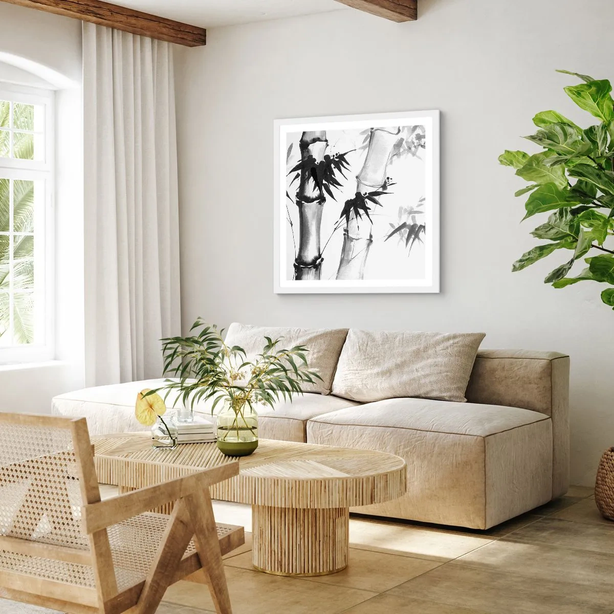 Plakat w białej ramie - Zbliżenie na orient - 30x30 cm