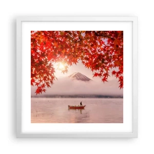 Plakat w białej ramie - W japońskim klimacie - 40x40 cm