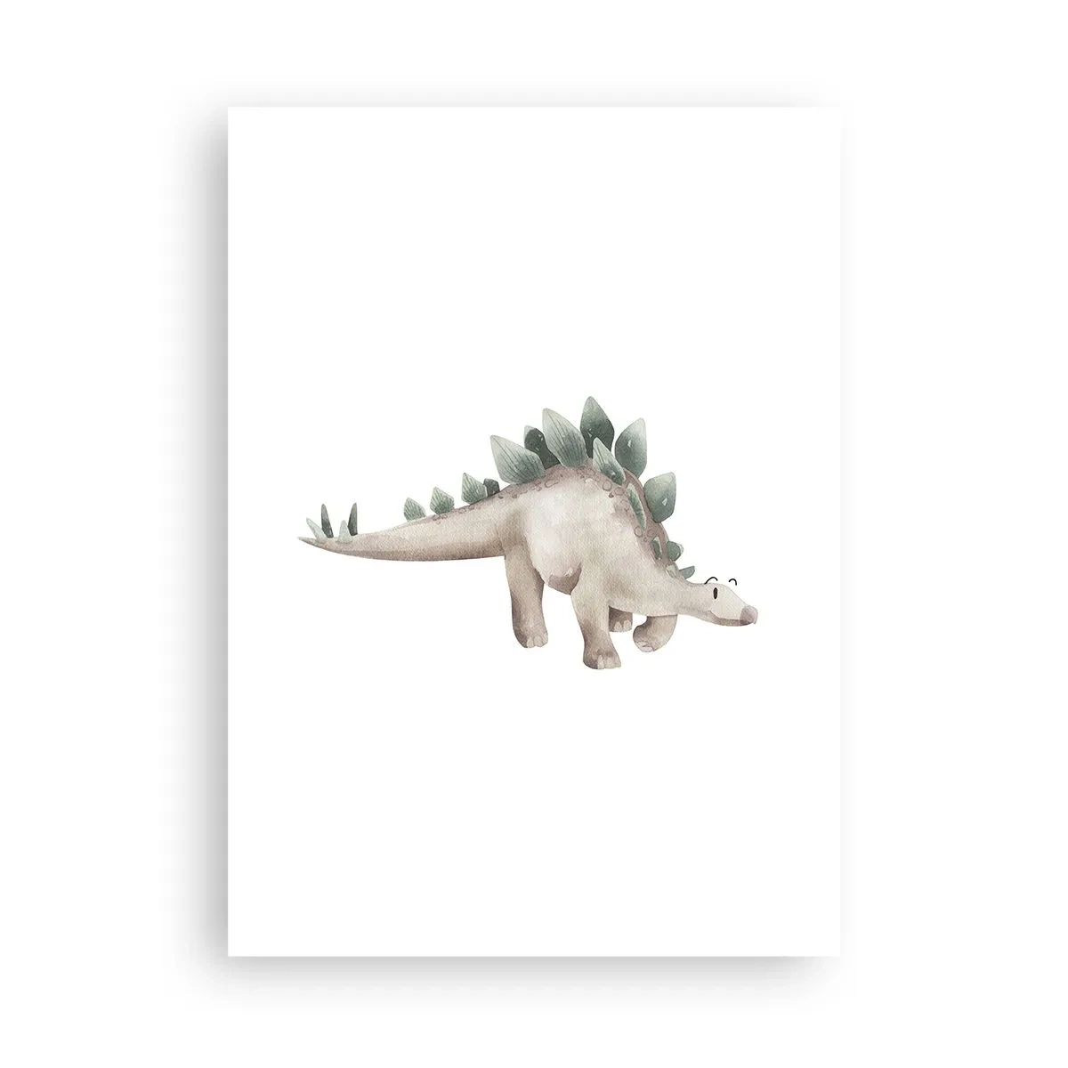 Plakat - Akwarelowy dinozaur w minimalistycznym stylu - 50x70cm - Wasz przyjaciel - Nowoczesna dekoracja ścienna do salonu, kuchni i sypialni ARTTOR