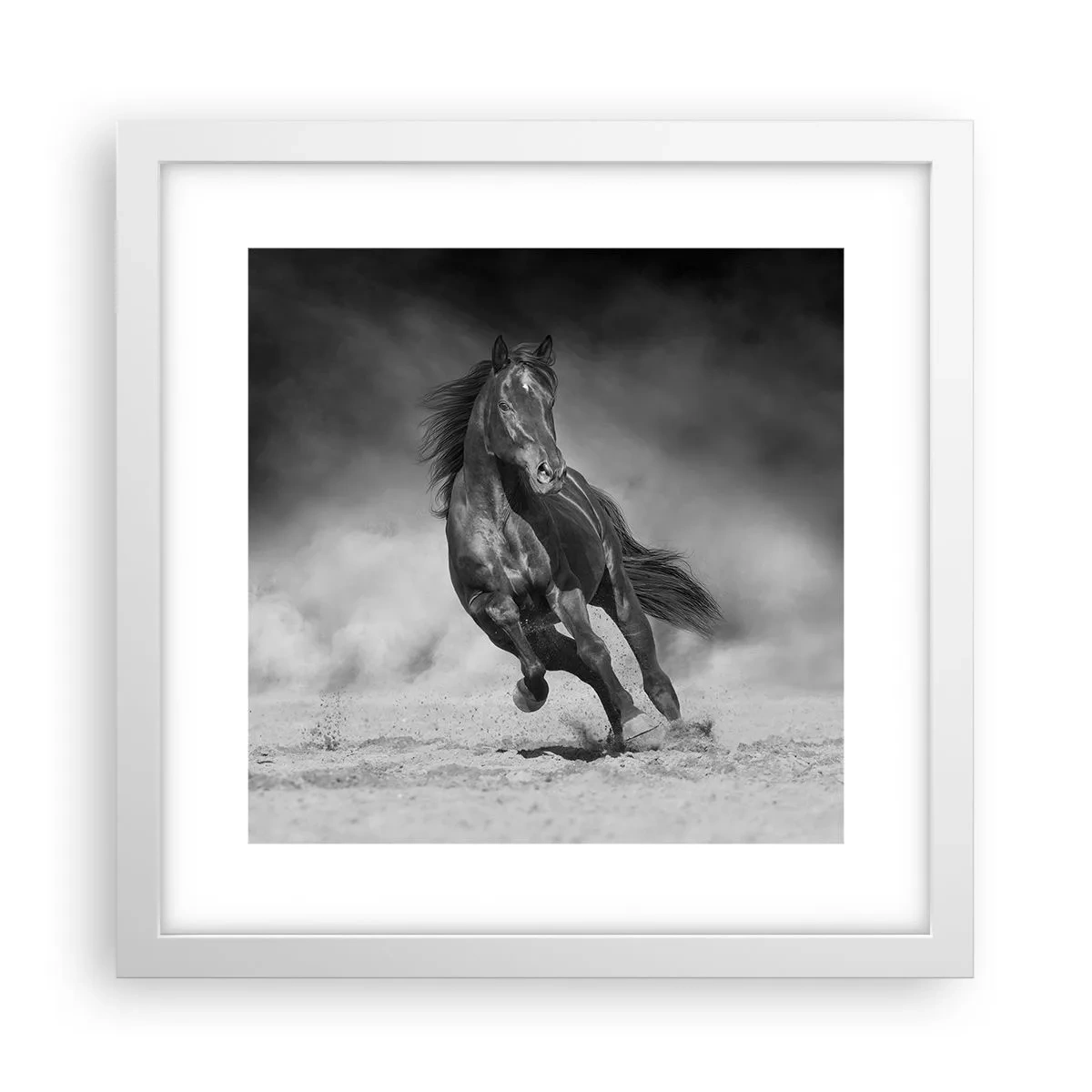 Plakat w białej ramie - Godny samego emira - 30x30 cm