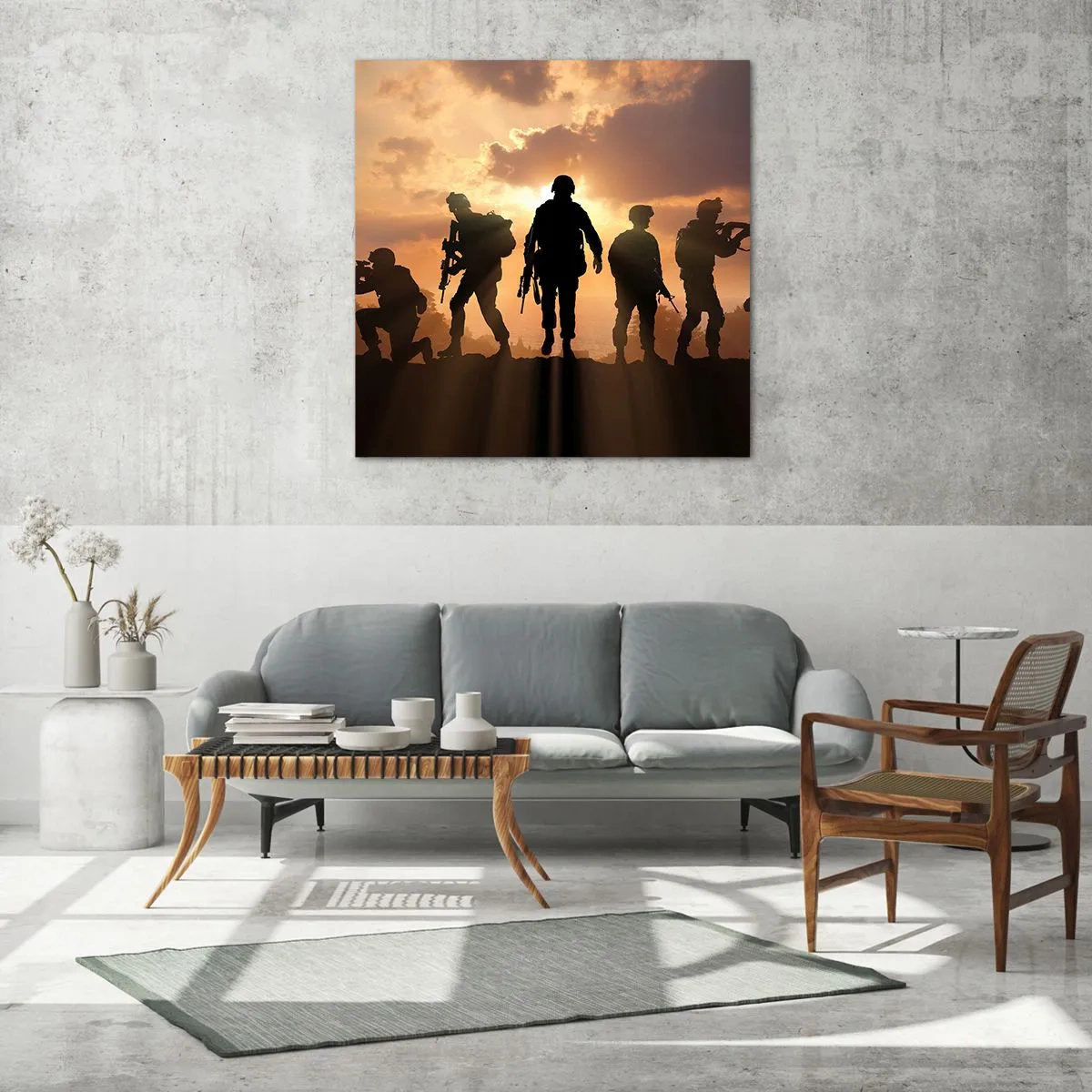 Obraz na szkle - Brothers in arms - 40x40 cm