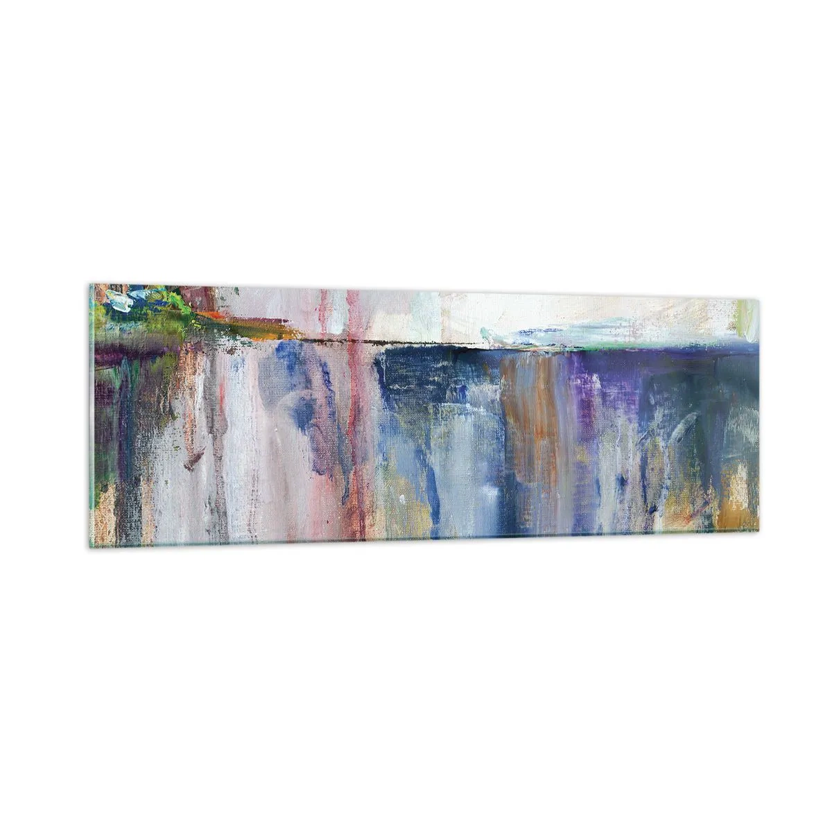 Obraz na szkle - Barwne wrażenia i skojarzenia - 90x30 cm
