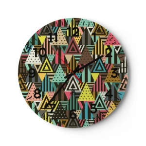 Zegar ścienny - W rytmie na trzy - 30x30 cm