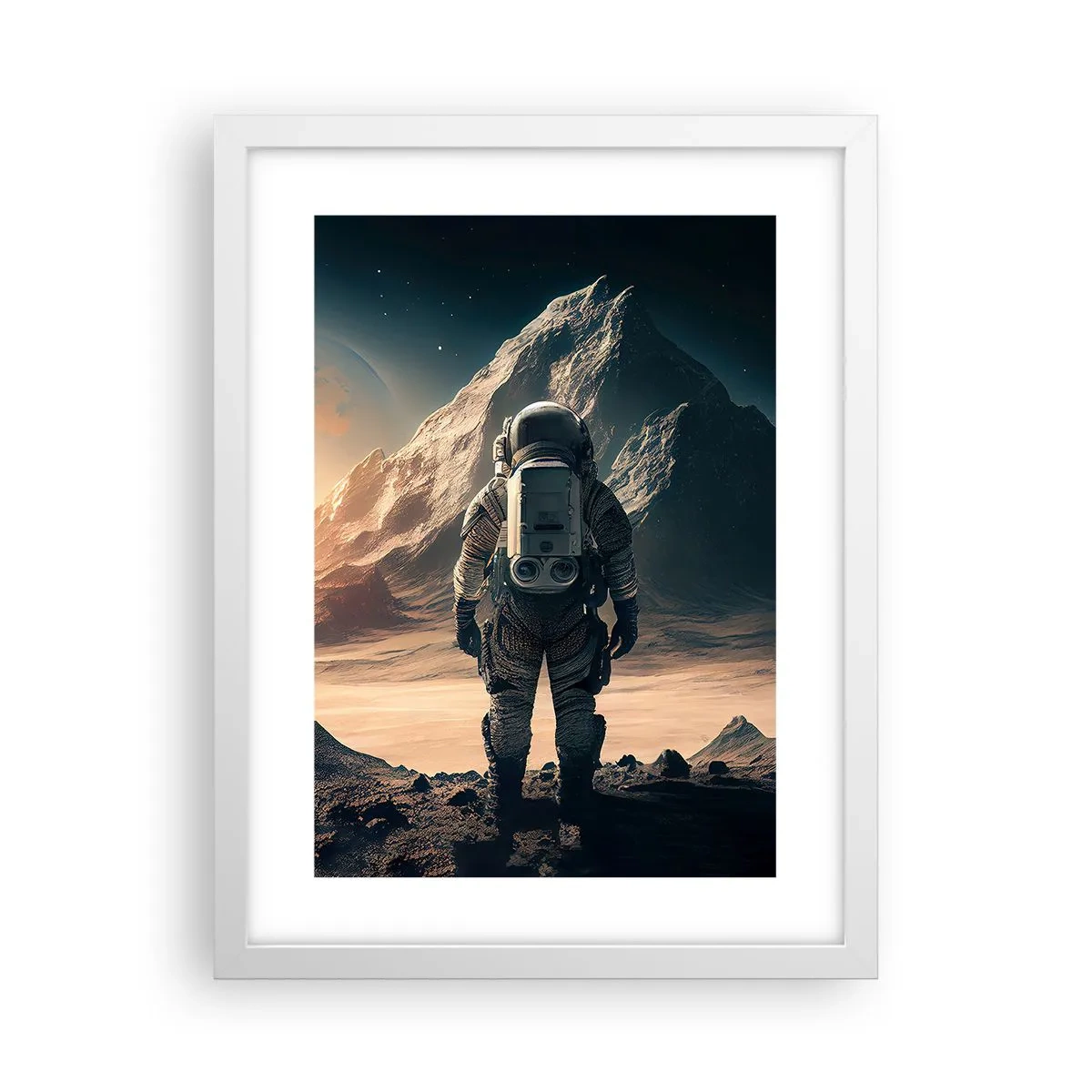 Plakat w białej ramie - Nowe wyzwanie - 30x40 cm