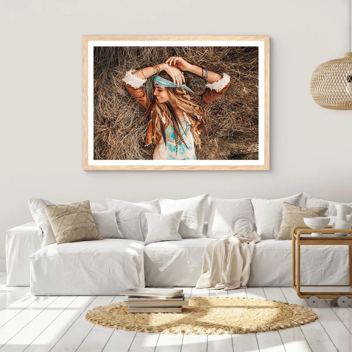 Plakat w ramie jasny dąb - W drodze do lata miłości - 50x40 cm