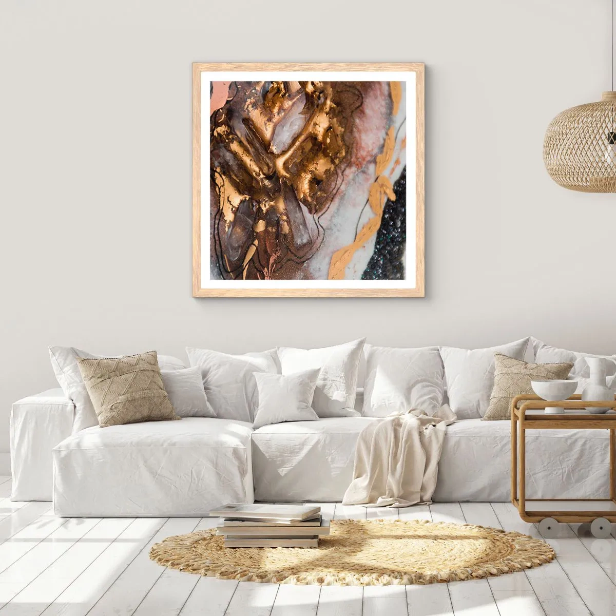 Plakat w ramie jasny dąb - Żywioł ziemi - 40x40 cm