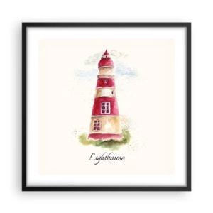 Plakat w czarnej ramie - Wokół zawsze pogoda - 50x50 cm