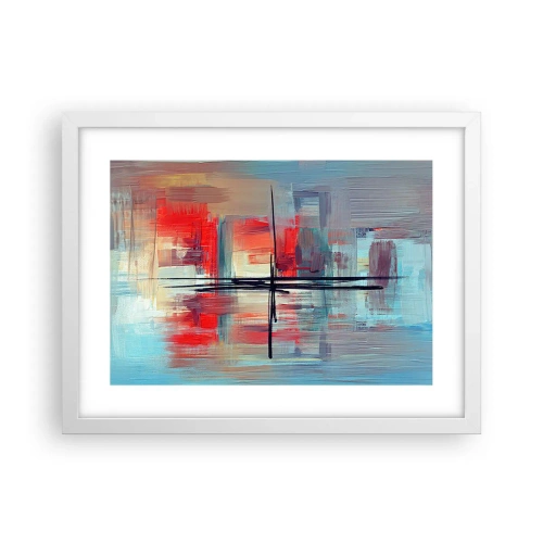 Plakat w białej ramie - Pejzaż w nieznanym wymiarze - 40x30 cm