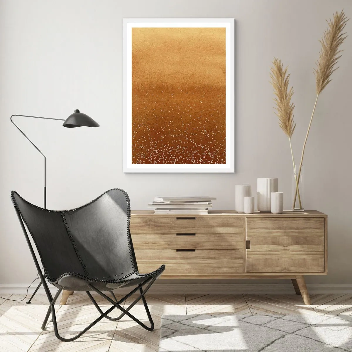 Plakat w białej ramie - Narodziny światła - 30x40 cm