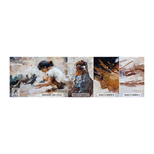 Fototapeta Próbka Standard Eco - Maluczcy i najmilsi - Dziewczynka, Gołębie, Dla Dzieci - 100x30 cm