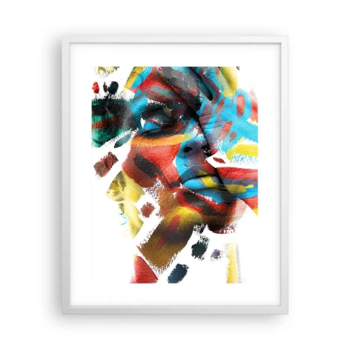 Plakat w białej ramie - Barwna osobowość - 40x50 cm