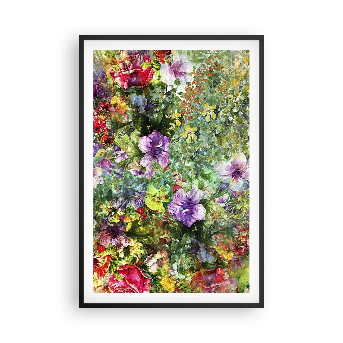 Plakat w czarnej ramie - W kwiaty na zatracenie - 61x91 cm