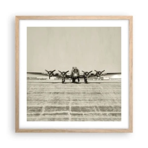 Plakat w ramie jasny dąb - Jak zawsze gotowy - 50x50 cm