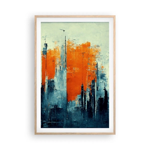 Plakat w ramie jasny dąb - Pejzaż nowoczesny - 61x91 cm