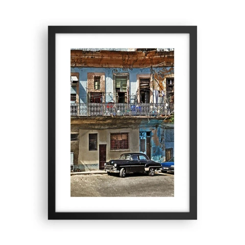 Plakat w czarnej ramie - Hawańskie klimaty - 30x40 cm