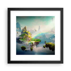 Plakat w czarnej ramie - Śródniebie - wyspy szczęśliwe - 30x30 cm