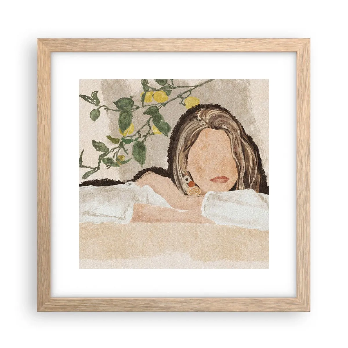 Plakat w ramie jasny dąb - Piękność południa - 30x30 cm