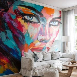 Fototapeta Premium Canvas - Nasza pierwsza tajemnica - Portret Kobiety, Twarz, Sztuka - 250x175 cm