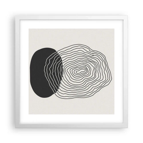 Plakat w białej ramie - Trwanie i drganie - 40x40 cm