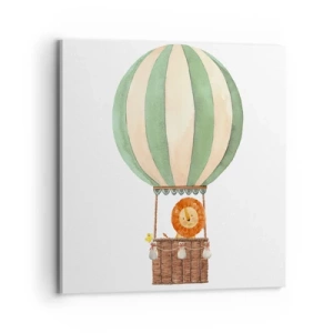 Obraz na płótnie - Podróże Leona - 70x70 cm