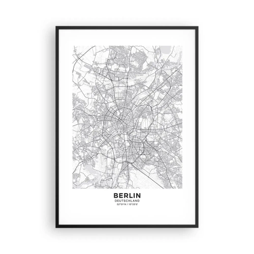 Plakat w czarnej ramie - Kwiat Berlina - 70x100 cm