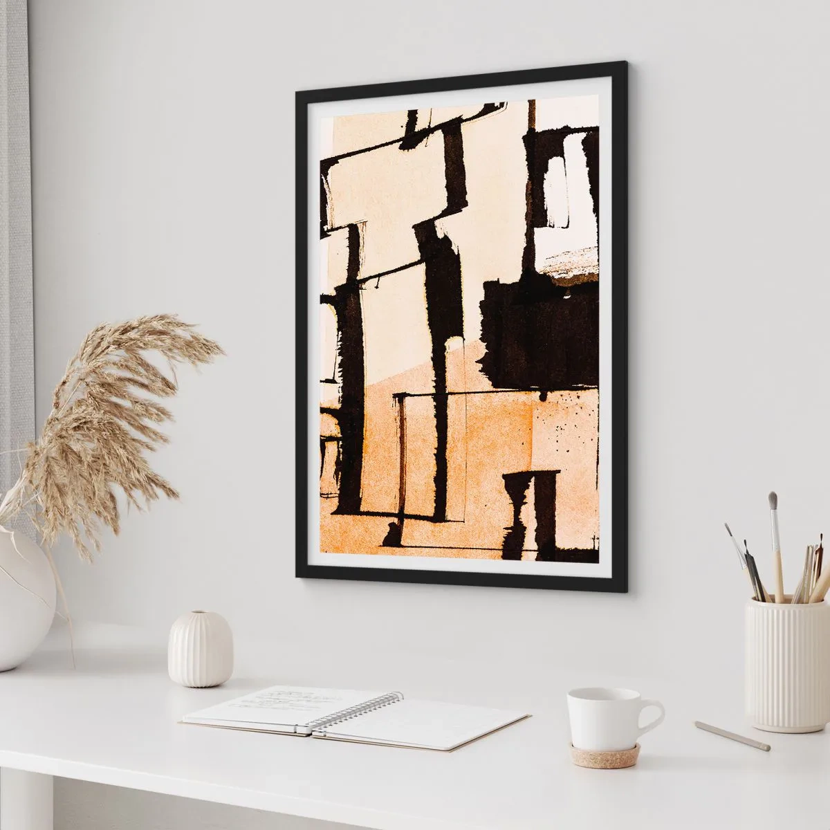 Plakat w czarnej ramie - Jednak porządek - 40x50 cm