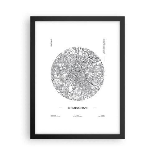 Plakat w czarnej ramie - Anatomia Birmingham - 30x40 cm