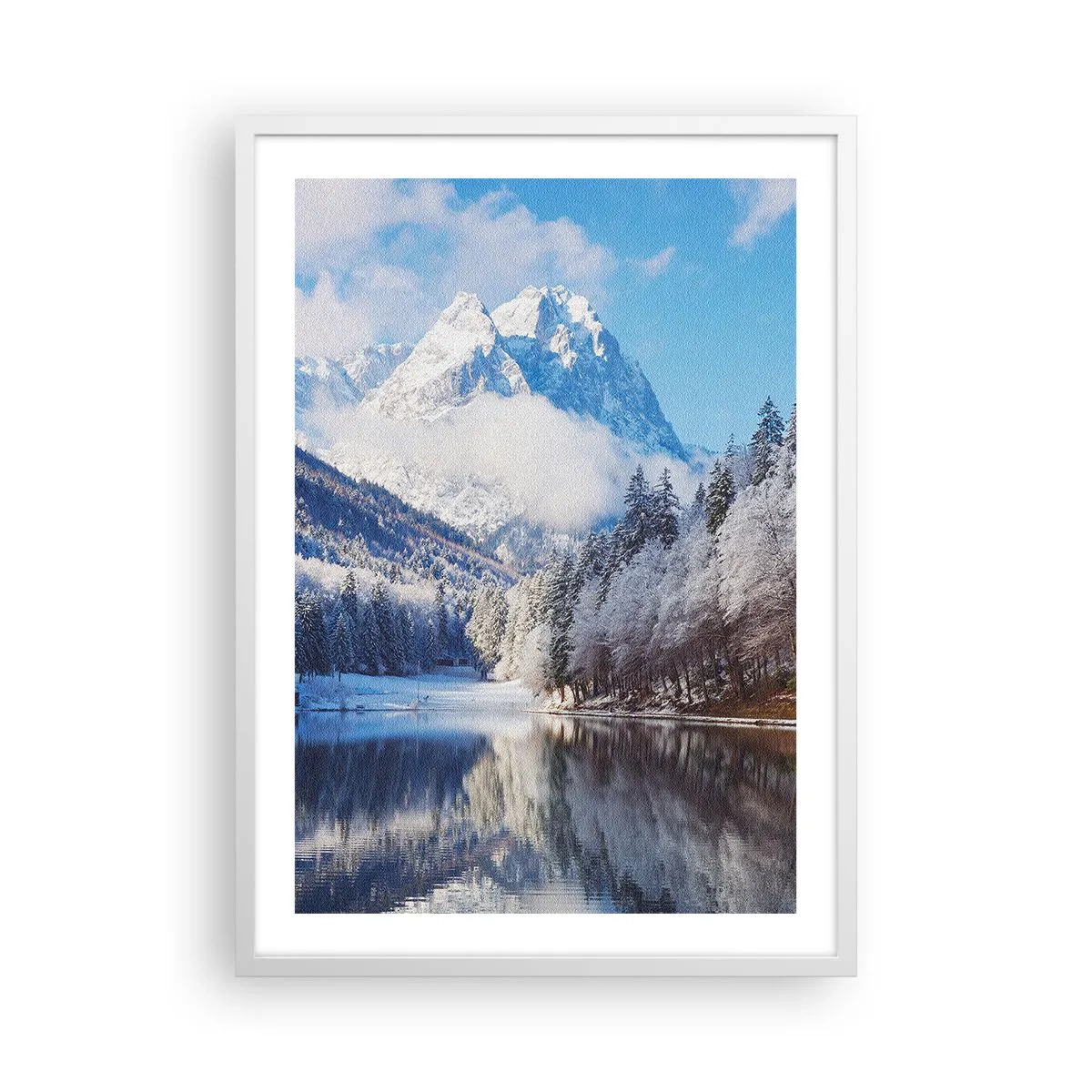 Plakat w białej ramie - Śnieżna straż - 50x70 cm