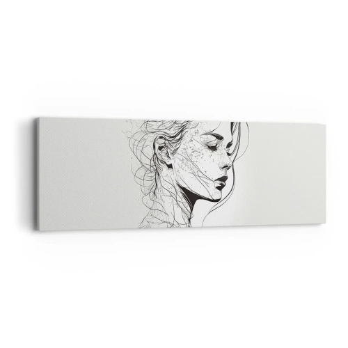 Obraz na płótnie - Portret w zamyśleniu - 90x30 cm