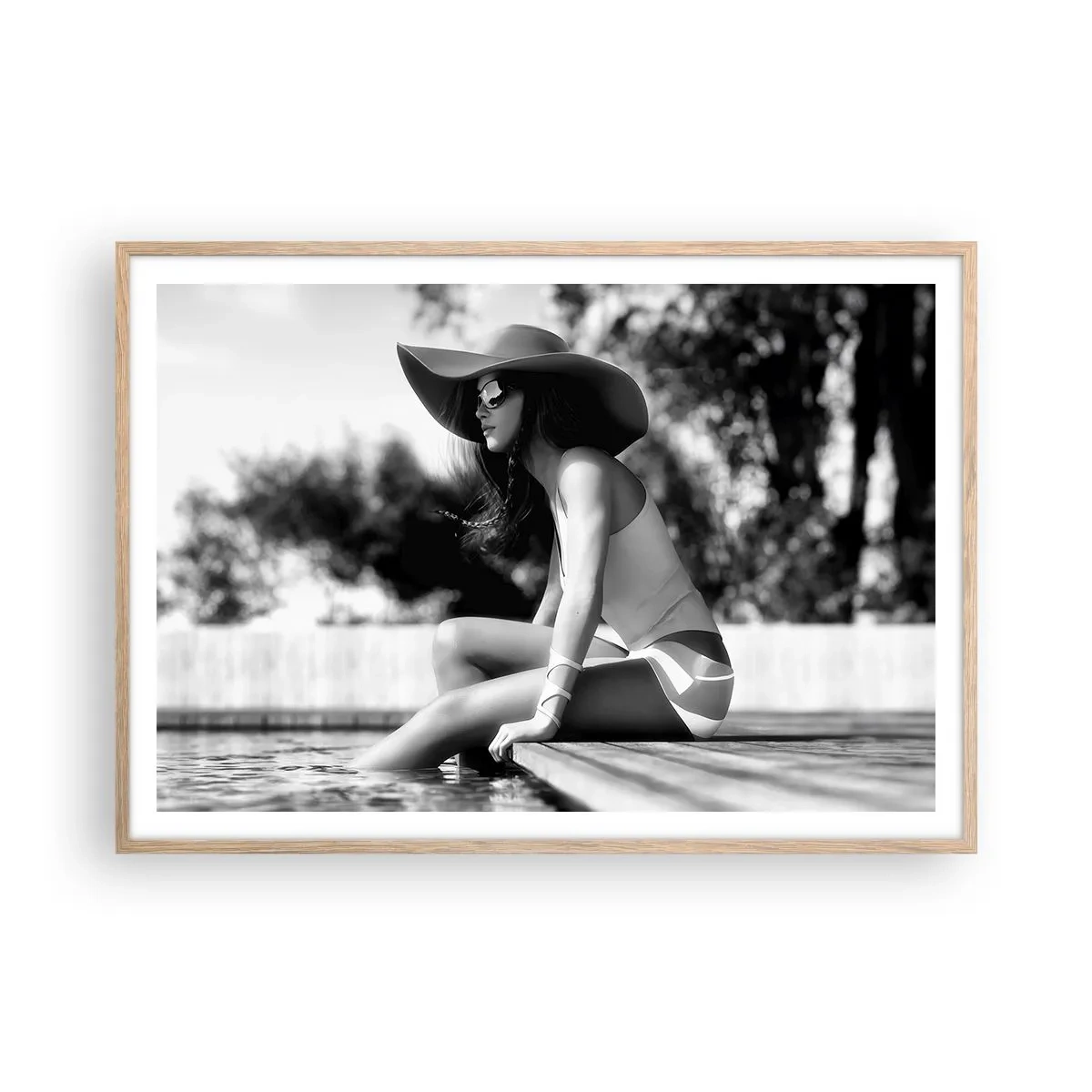 Plakat w ramie jasny dąb - Letnie marzenie - 100x70 cm