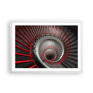 Plakat w białej ramie - Zabawy architektury - 70x50 cm