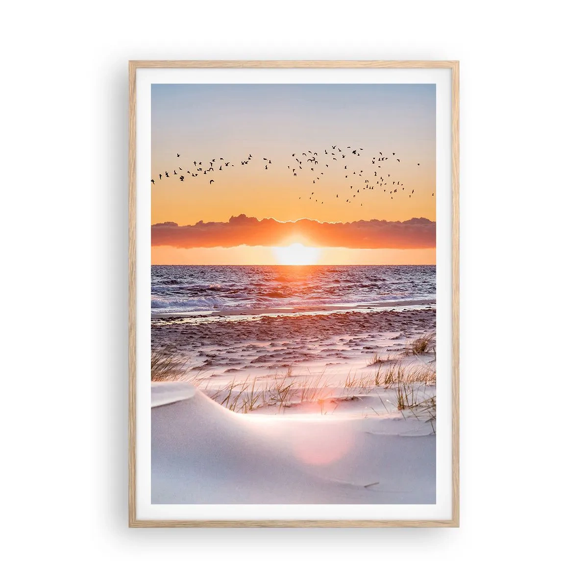 Plakat w ramie jasny dąb - Pejzaż horyzontalny - 70x100 cm