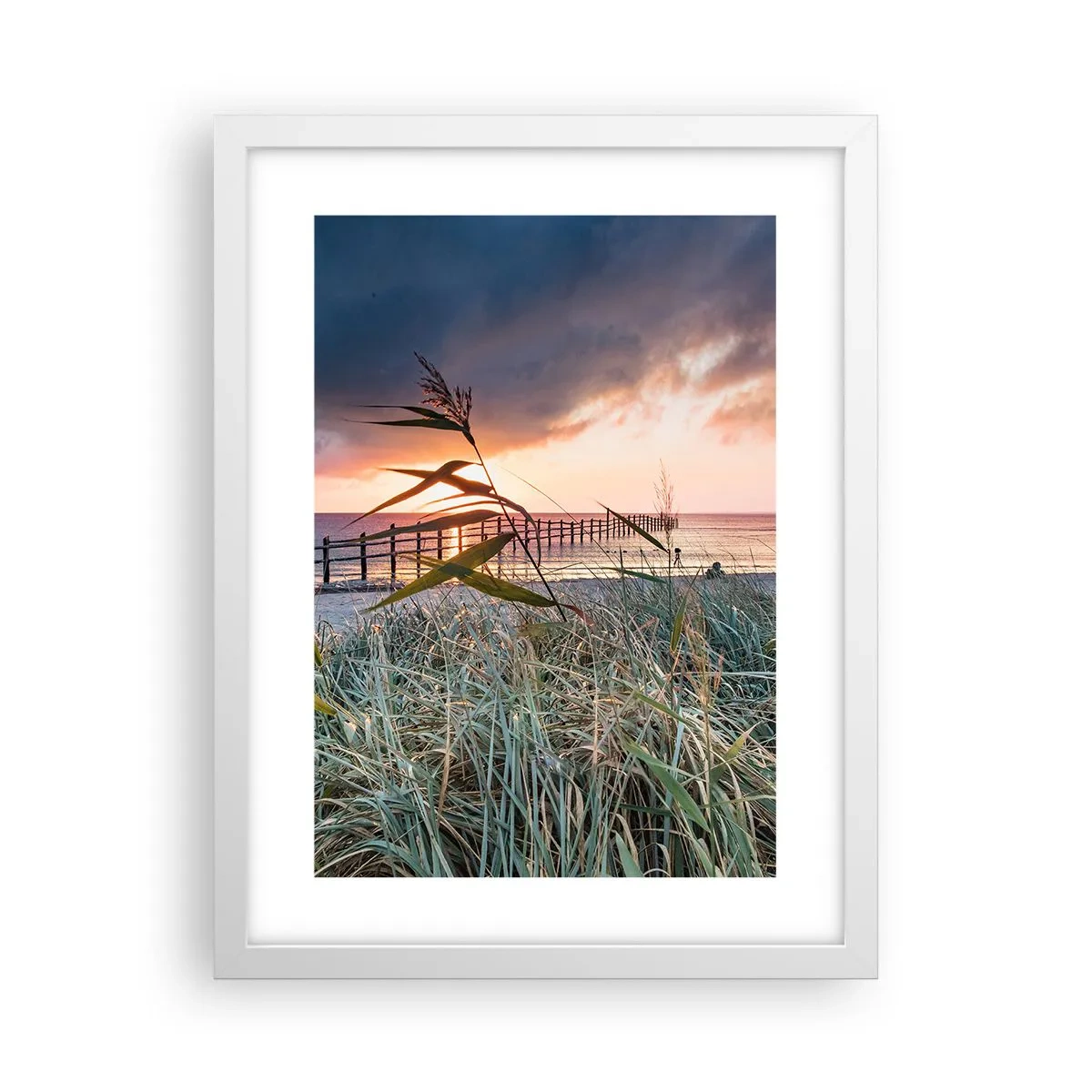 Plakat w białej ramie - Nie przemija z wiatrem - 30x40 cm